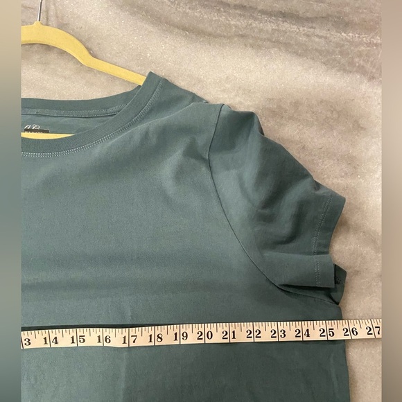 NWOT J. Crew Size 3X Essentials Teal Cotton Tee Shirt Short Sleeve Soft Comfy - Picture 8 of 10